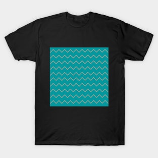 Mint blue zigzag pattern T-Shirt